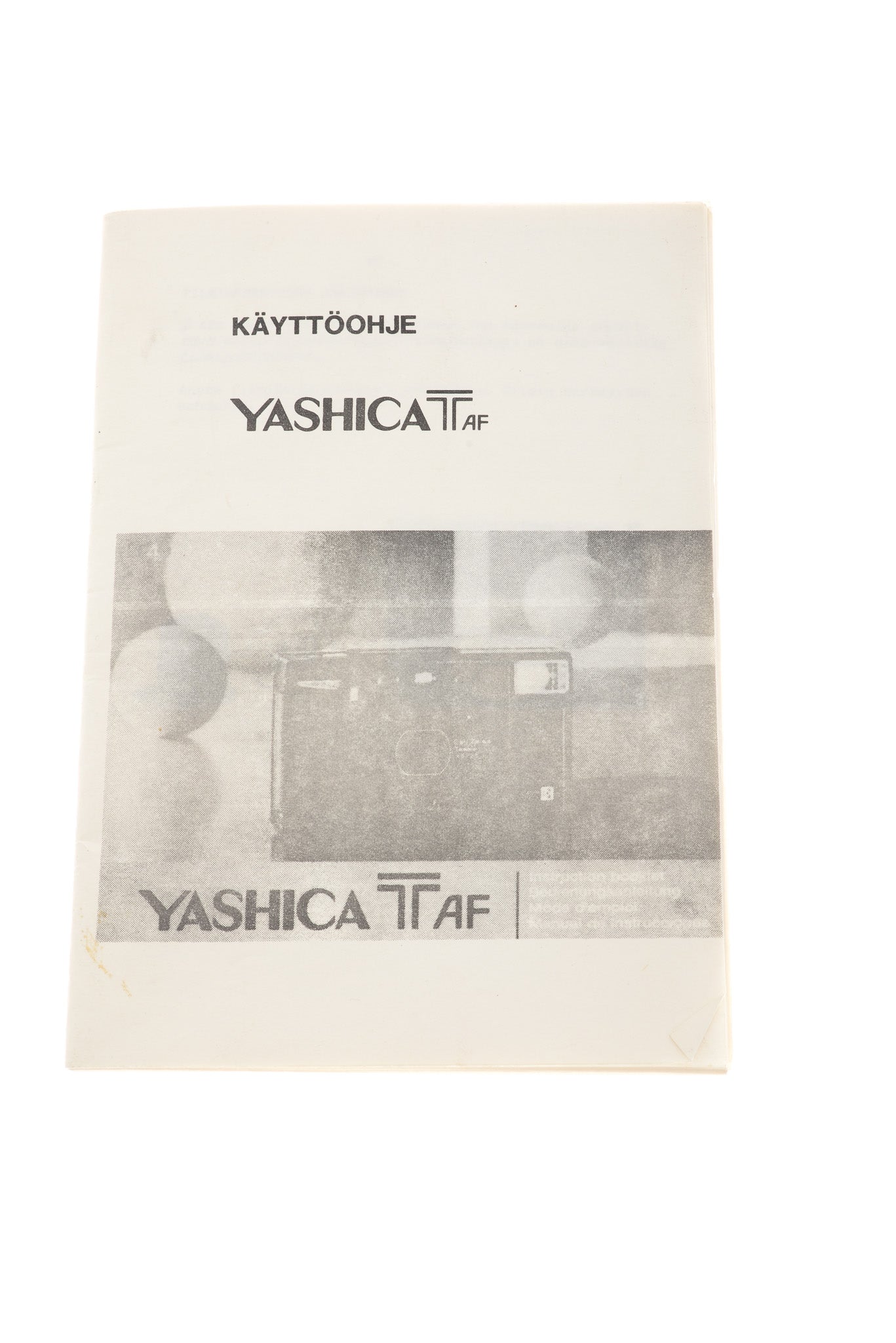 Yashica T AF Instructions
