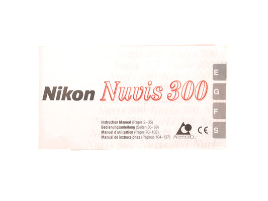 Nikon Nuvis 300 Instruction Manual