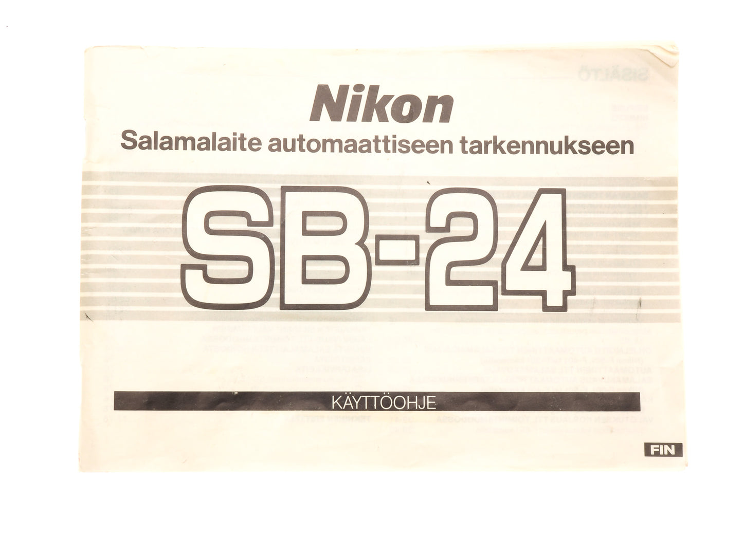 Nikon SB-24 Instructions