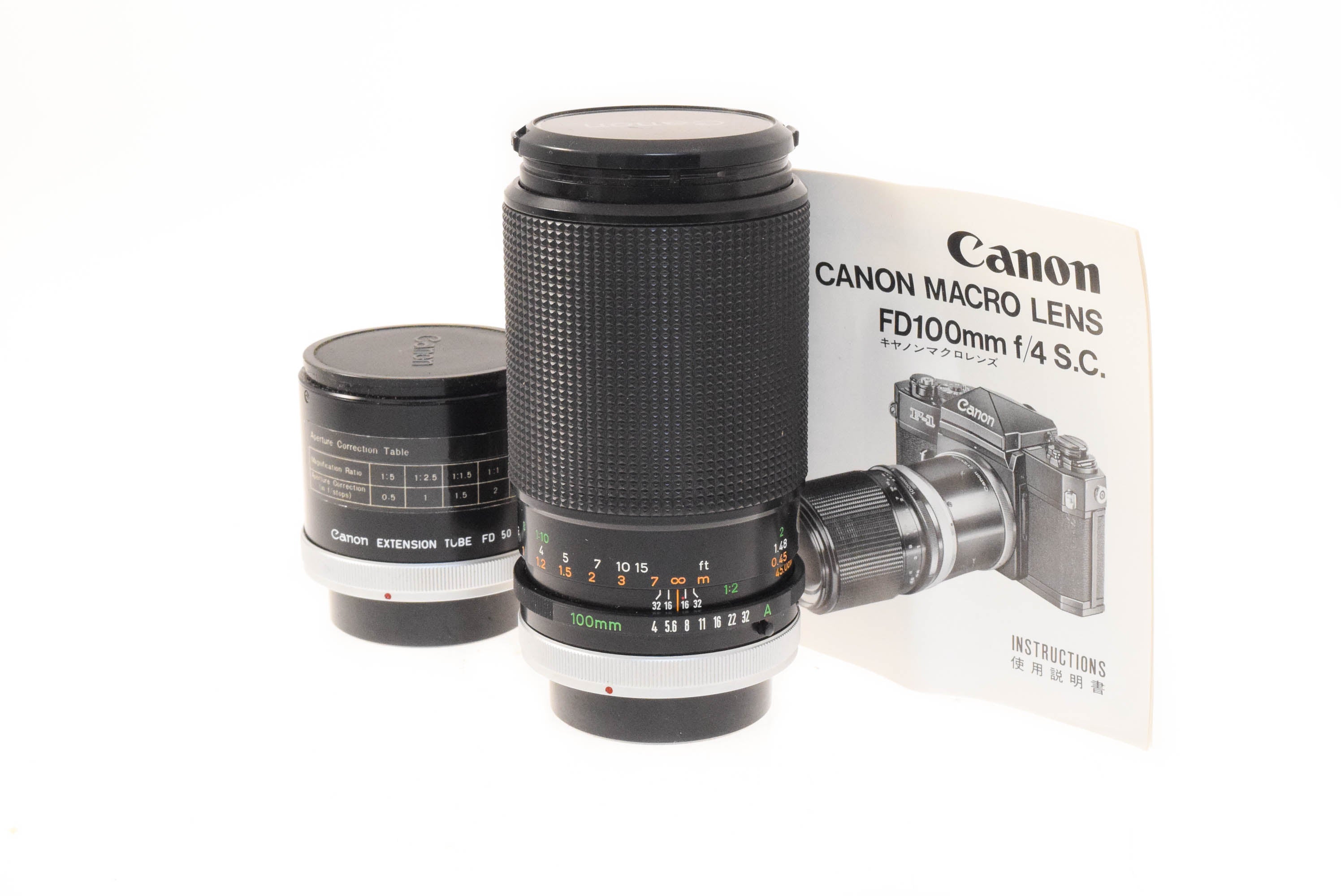 単焦点 CANON FD 100mm f4 S・C マクロ 良品 - カメラ、光学機器