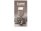 Canon Speedlite 199A Instructions