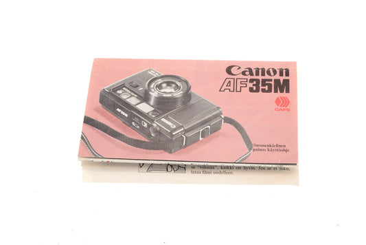 Canon AF35M II / AF35M II Quartz Date Instructions - Accessory