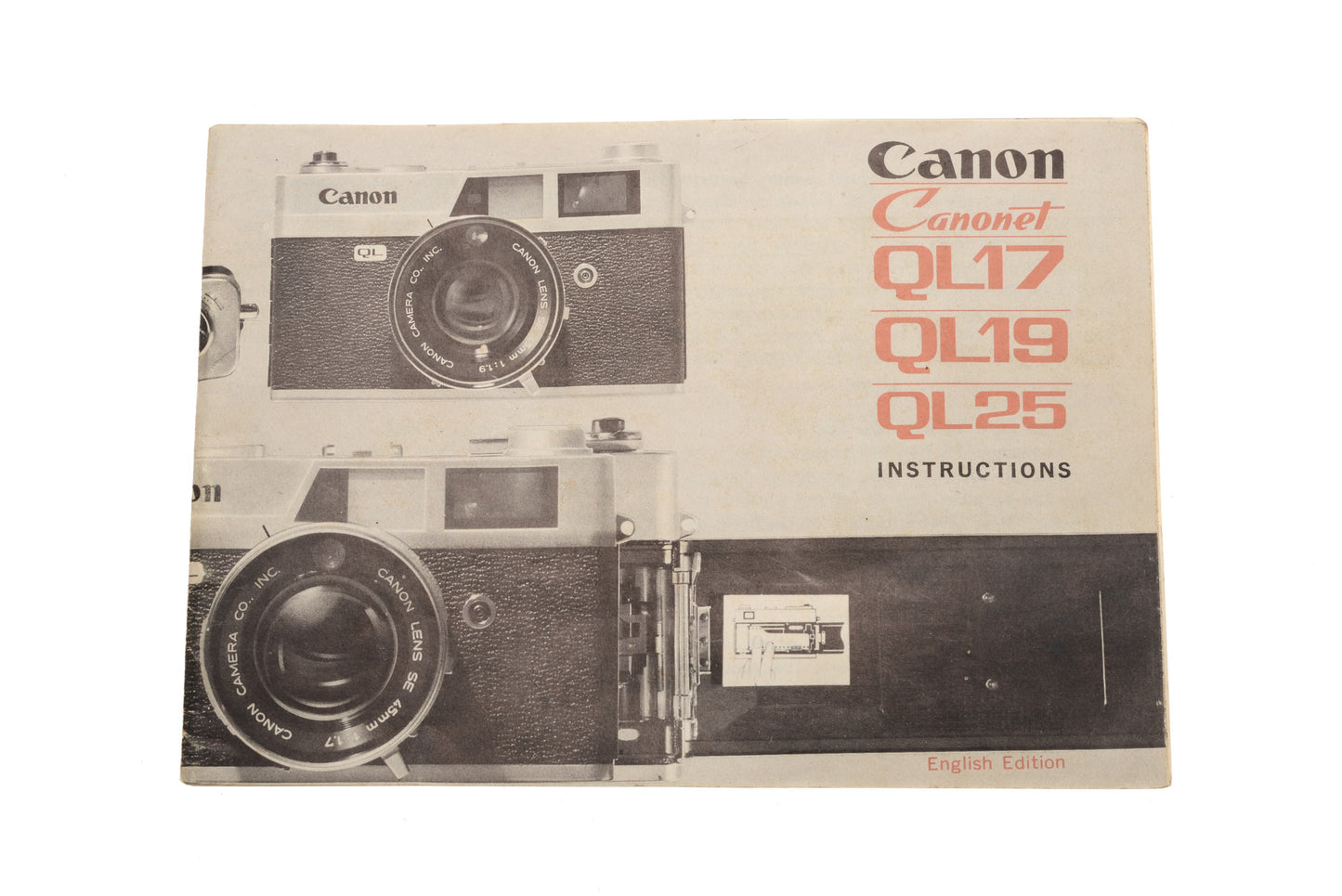 Canon Canonet QL17/QL19/QL25 Instructions - Accessory
