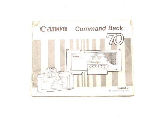 Canon Command Back 70 Instructions - Accessory