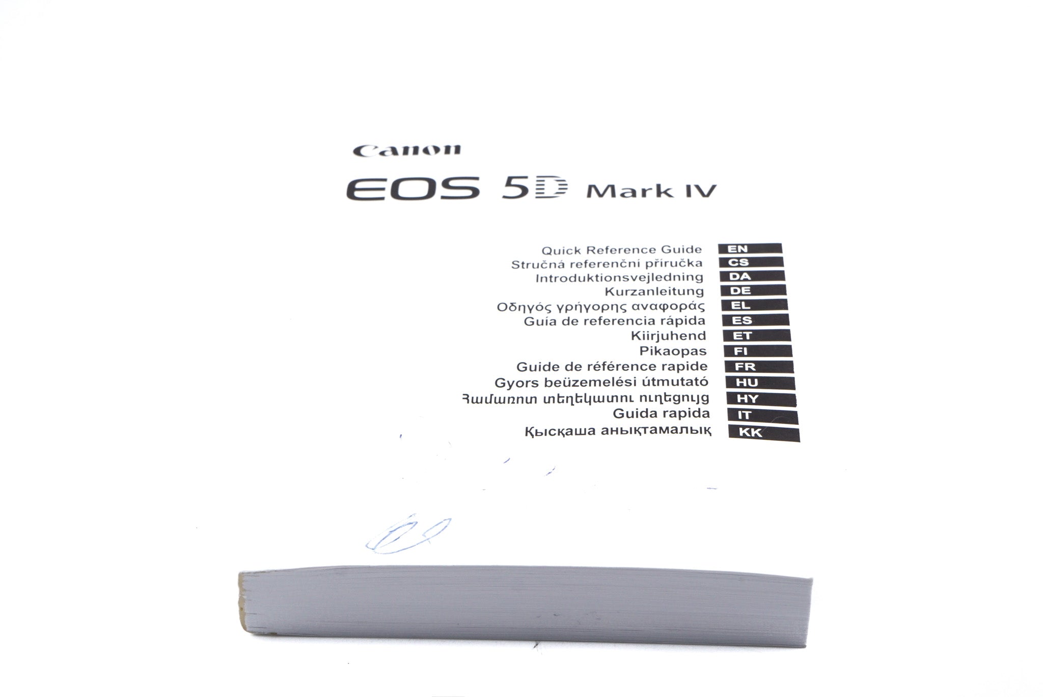Canon 5D Mark IV Quick Reference Guide - Accessory