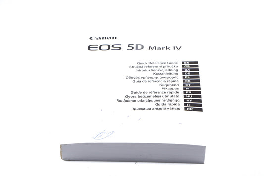 Canon 5D Mark IV Quick Reference Guide