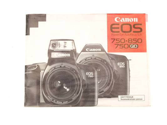 Canon EOS 750/ 850/ 750 QD Instructions - Accessory