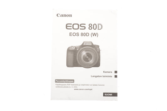 Canon EOS 80D Instructions - Accessory