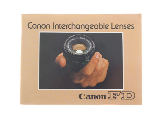 Canon FD Interchangeable Lenses Instructions - Accessory