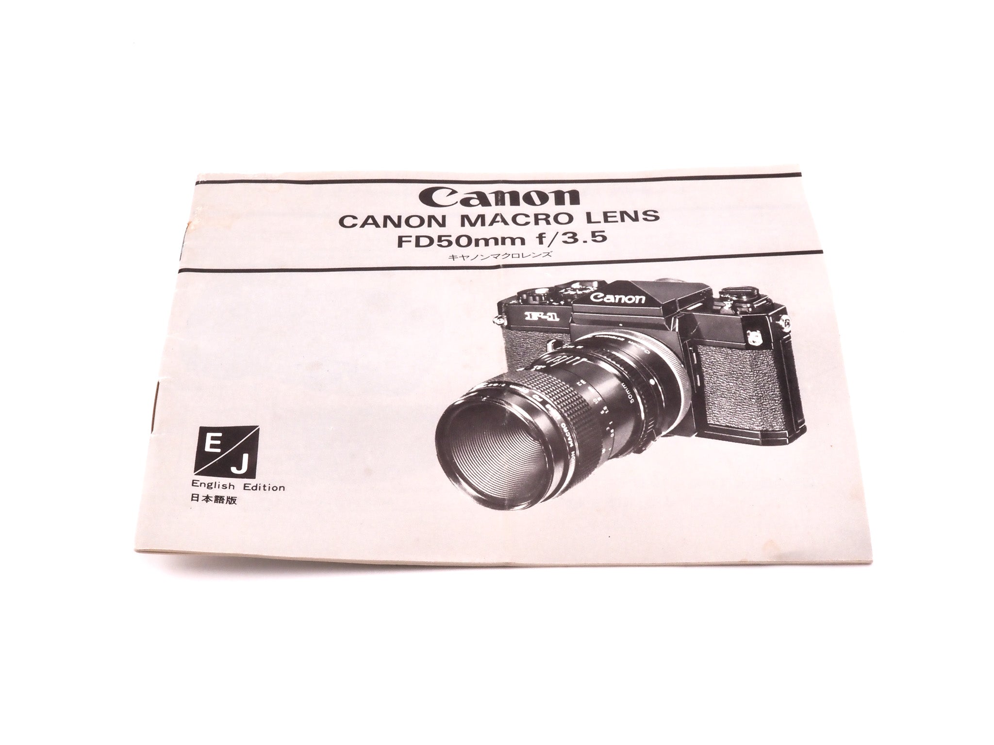 Canon 50mm f3.5 FDn Macro Instructions - Accessory