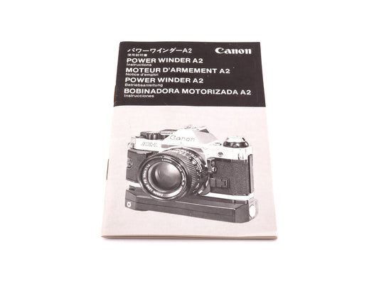 Canon Power Winder A2 Instructions - Accessory