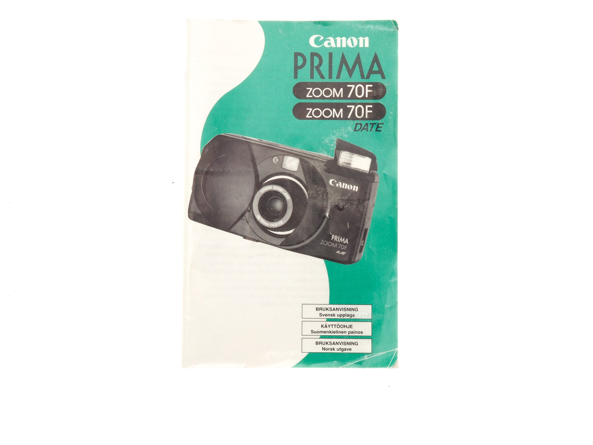 Canon Prima Zoom 70F (Date) Instructions - Accessory