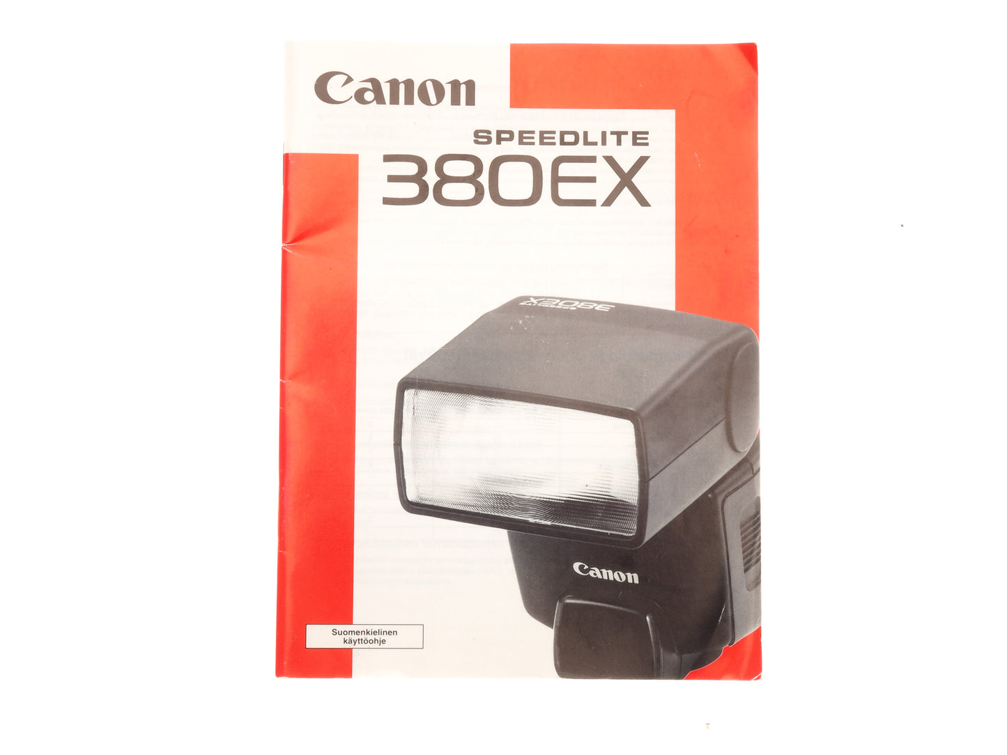 Canon Speedlite 380EX Instructions Kamerastore