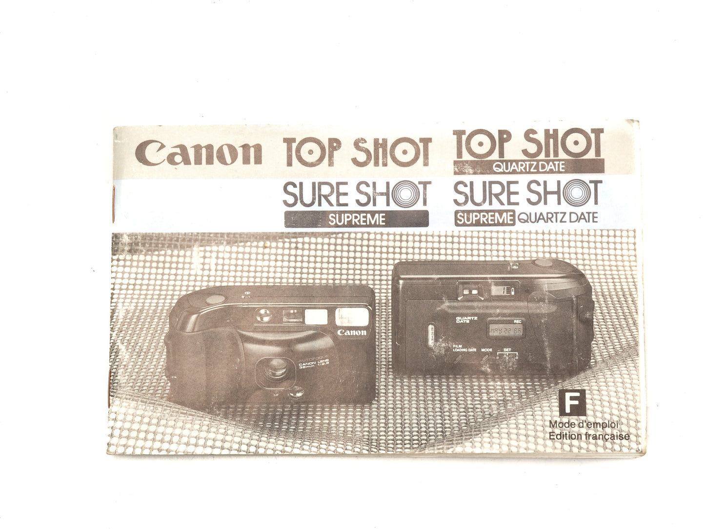 Canon Top Shot & Sure Shot Instructions - Accessory
