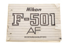 Nikon F-501 AF Instructions