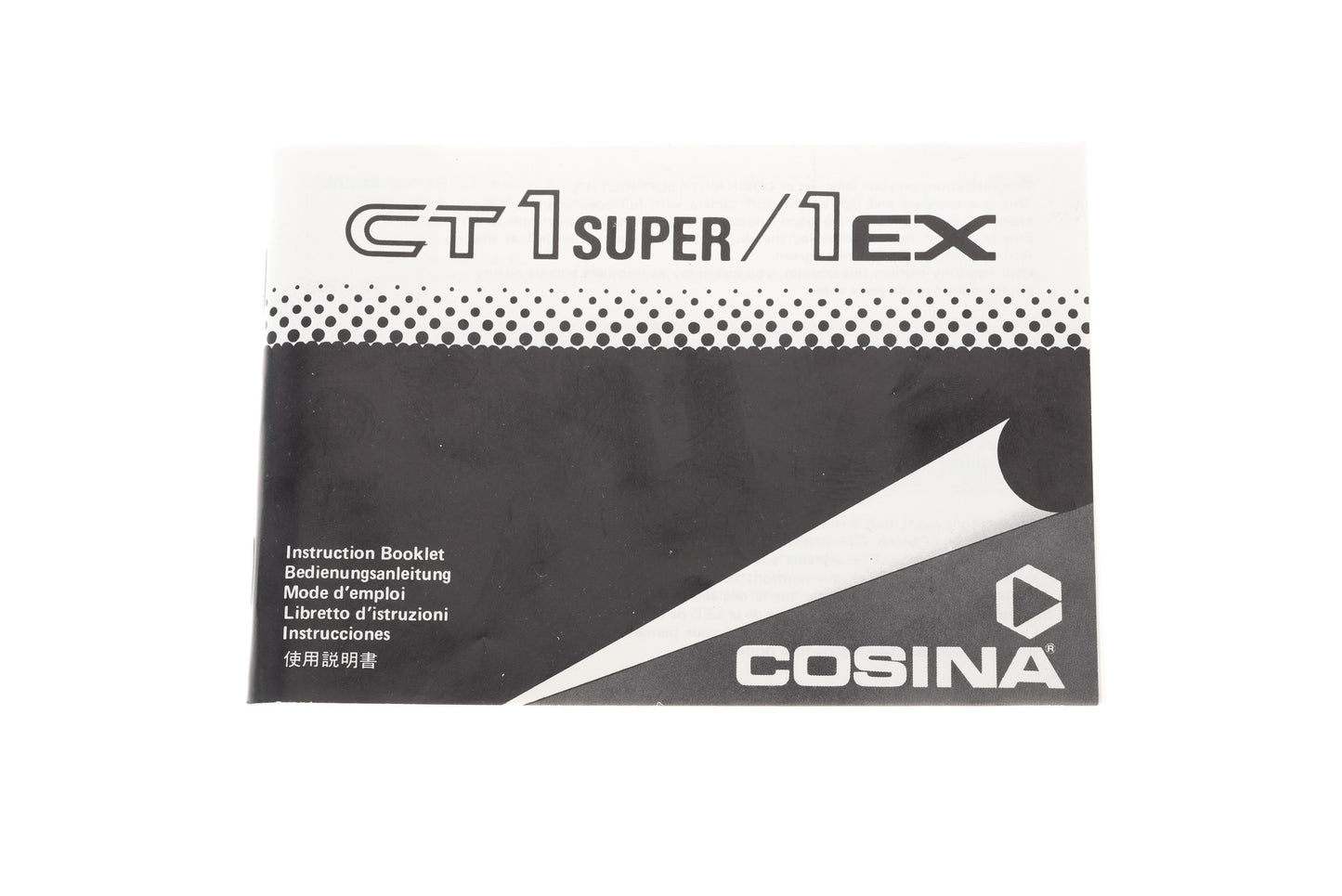 Cosina CT1 Super/ 1EX Instructions - Accessory