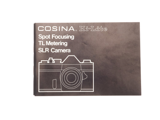 Cosina Hi-Lite Instructions - Accessory