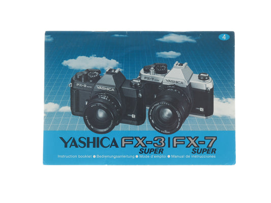 Yashica FX-3 Super / FX-7 Super Instructions