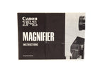 Canon F-1 Magnifier Instructions