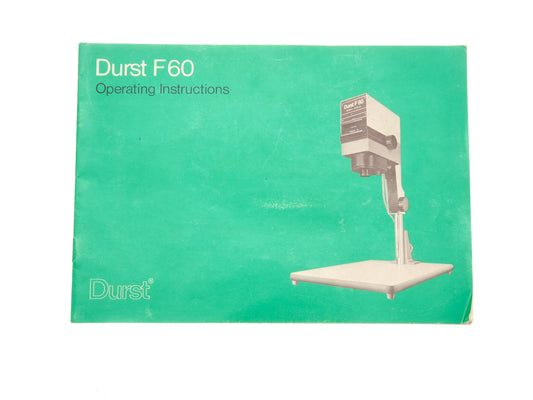 Durst F60 Instructions - Accessory