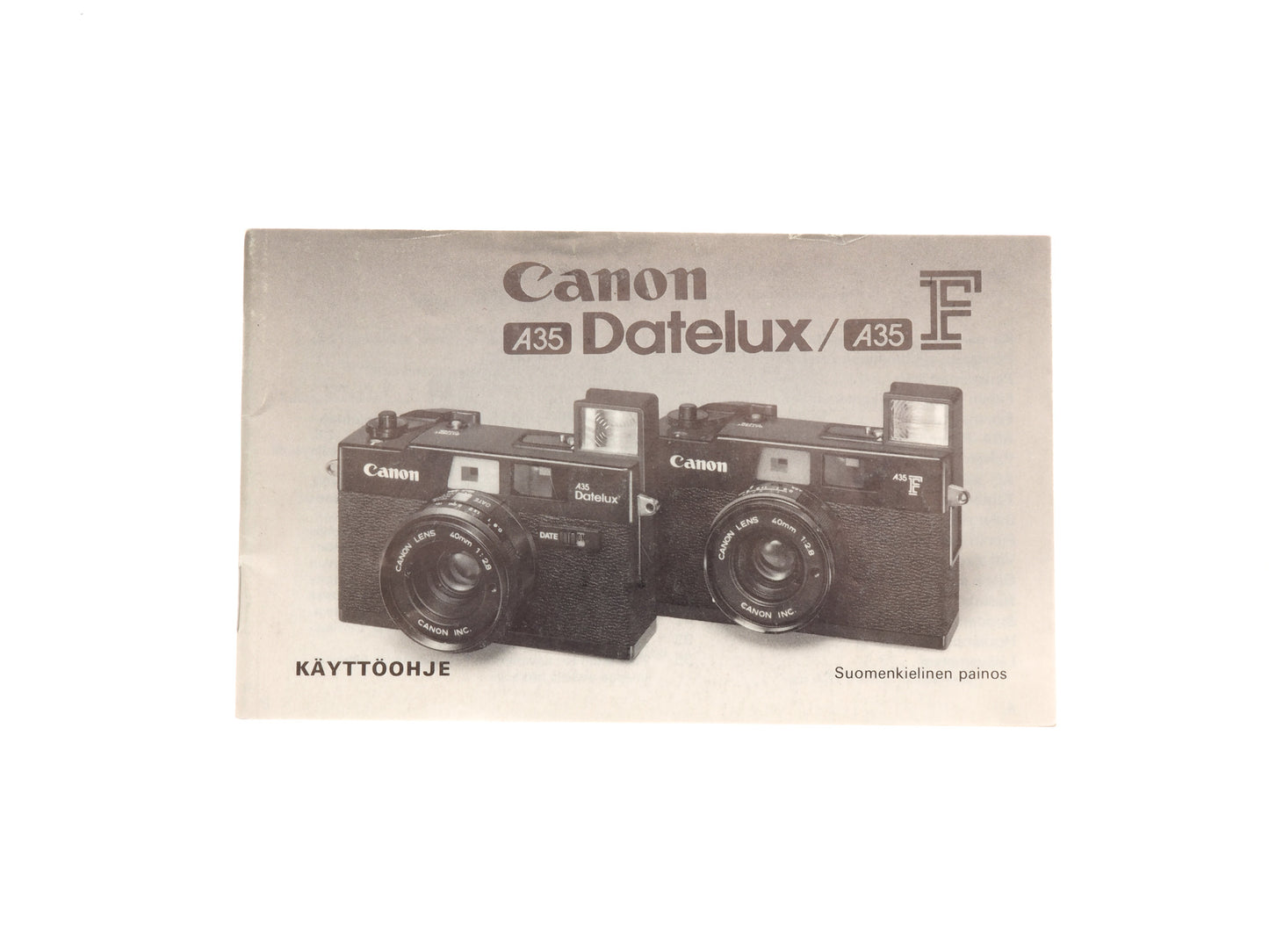 Canon Datelux A35(F) Instructions