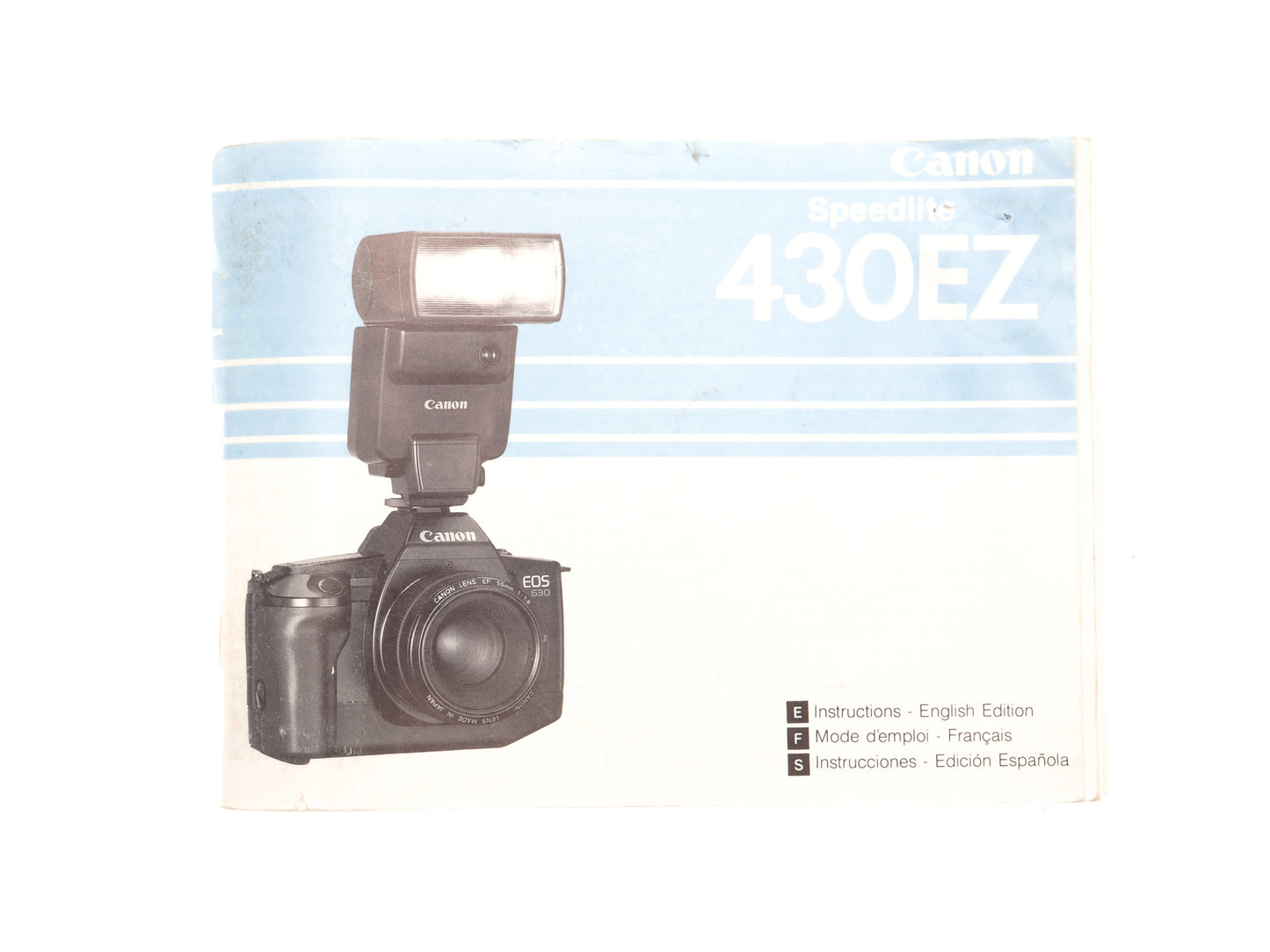 Canon 430EZ Speedlite Instruction Manual