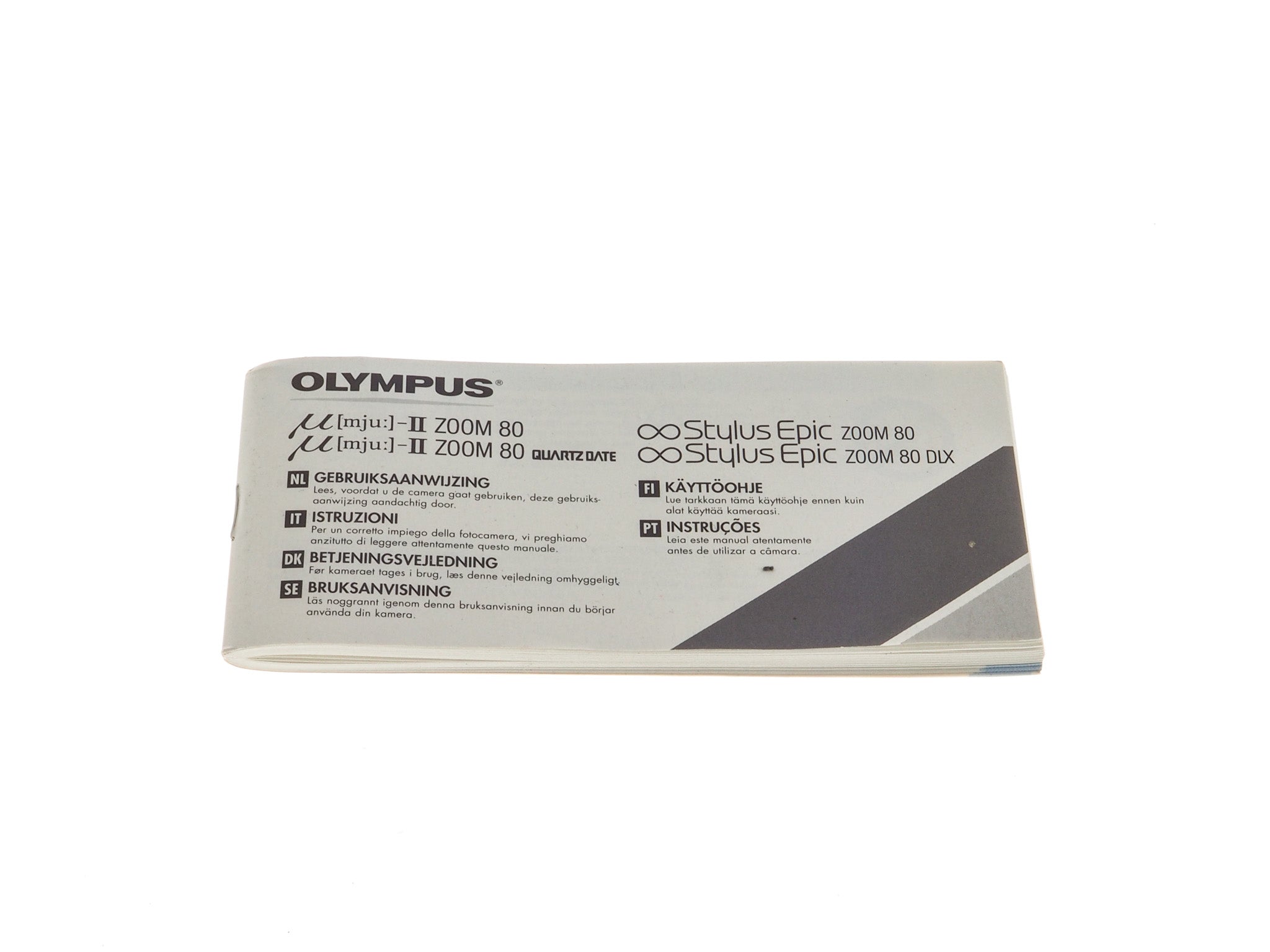 Olympus Mju-II Zoom 80 / Zoom 80 Quartz Date Instructions