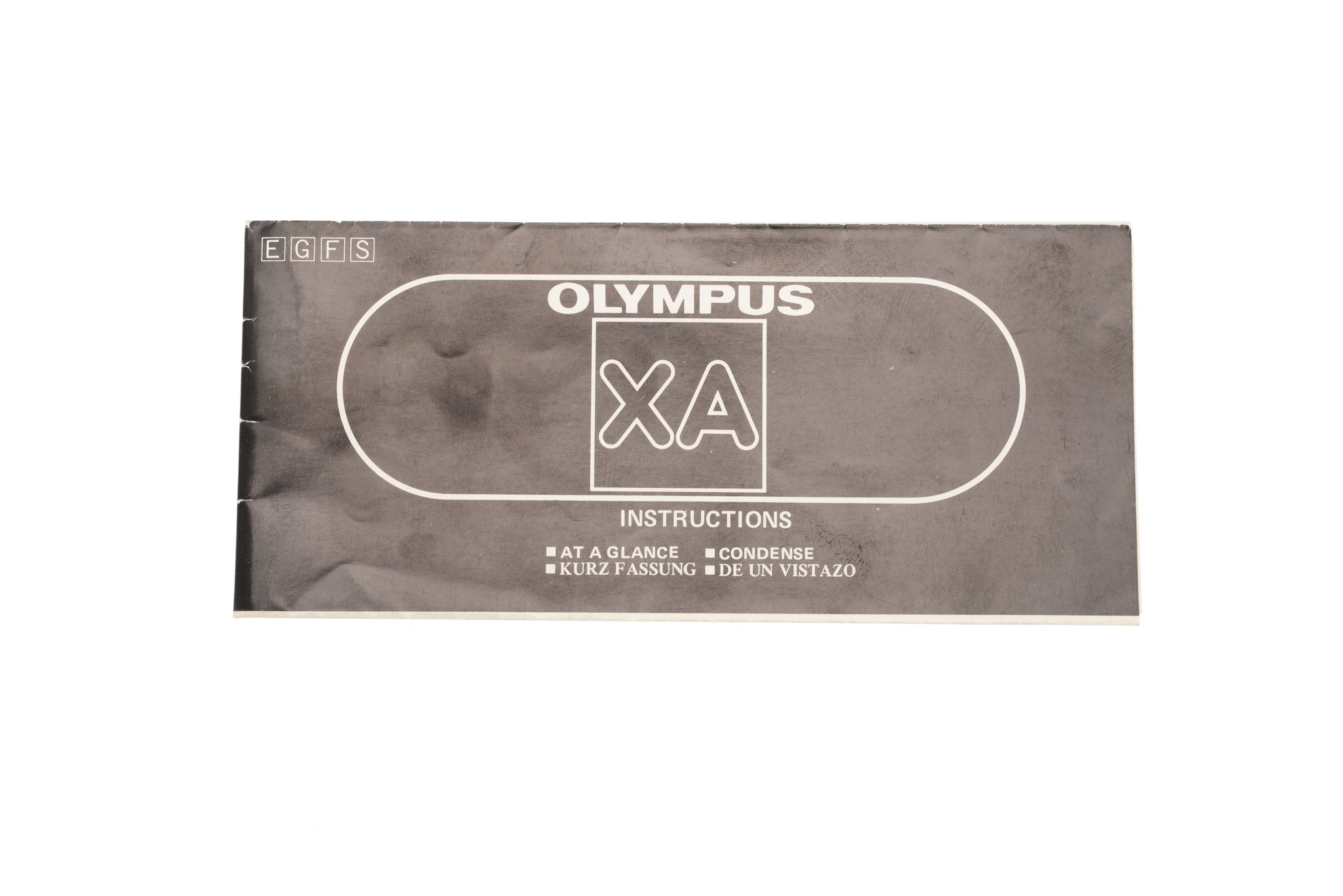 Olympus XA Instructions At a Glance