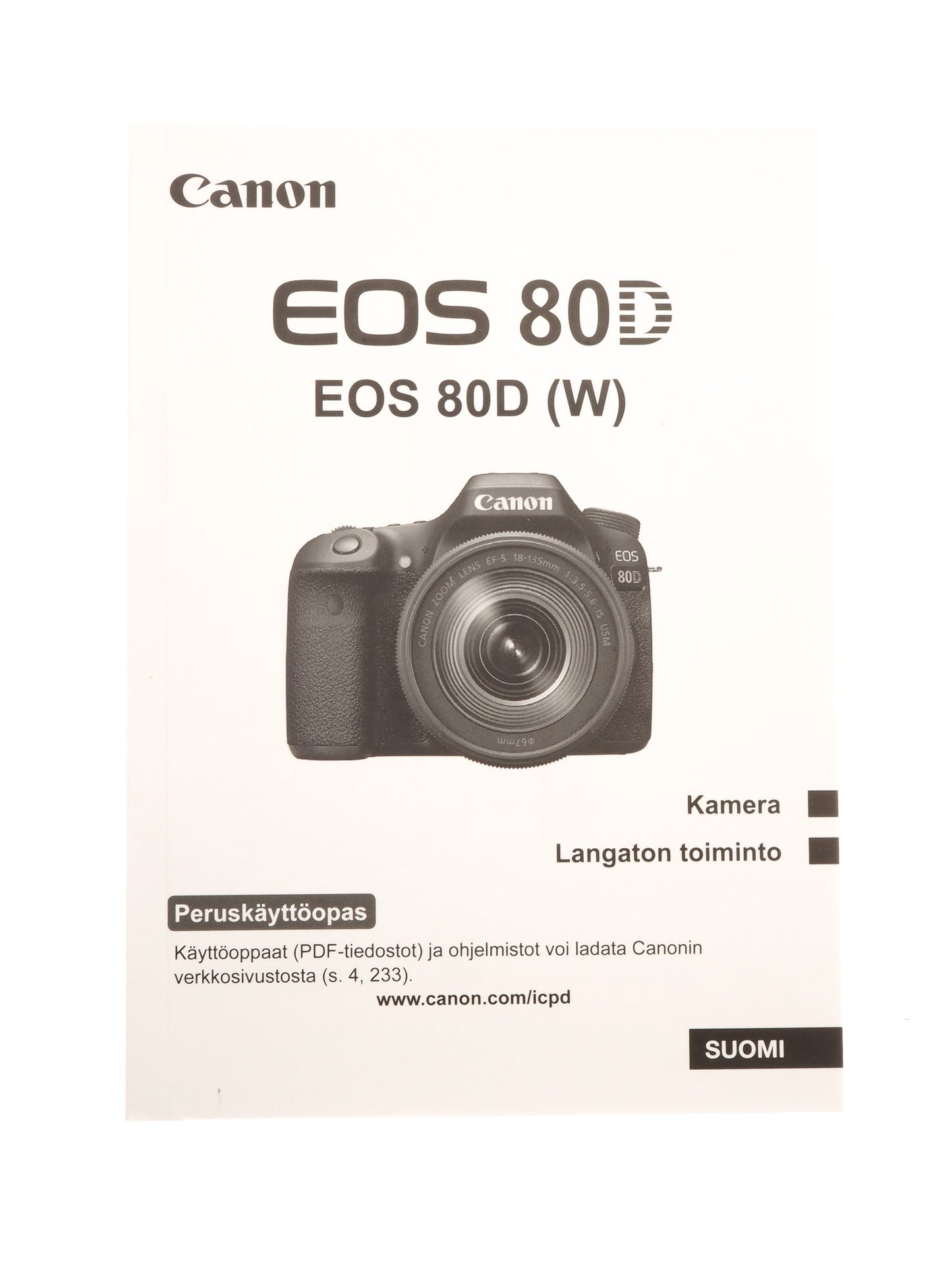 Canon EOS 80D Instructions