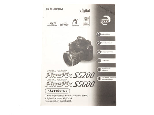 Fujifilm FinePix S5200 / S5600 Instructions