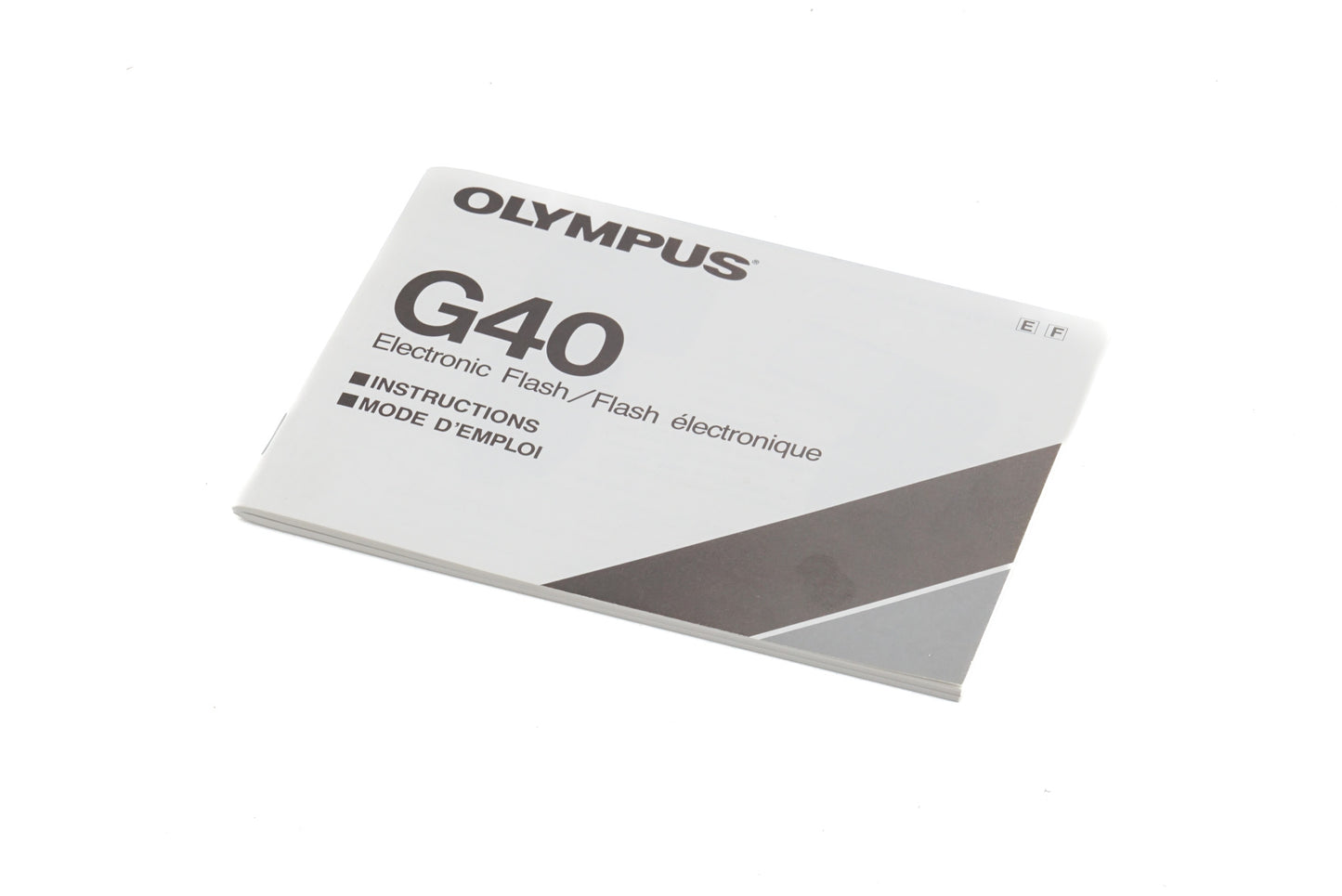 Olympus G40 Electronic Flash Instructions - Accessory