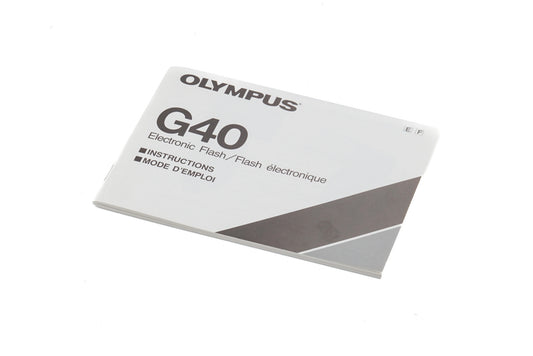 Olympus G40 Electronic Flash Instructions - Accessory