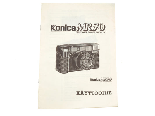 Konica MR.70 Instructions - Accessory