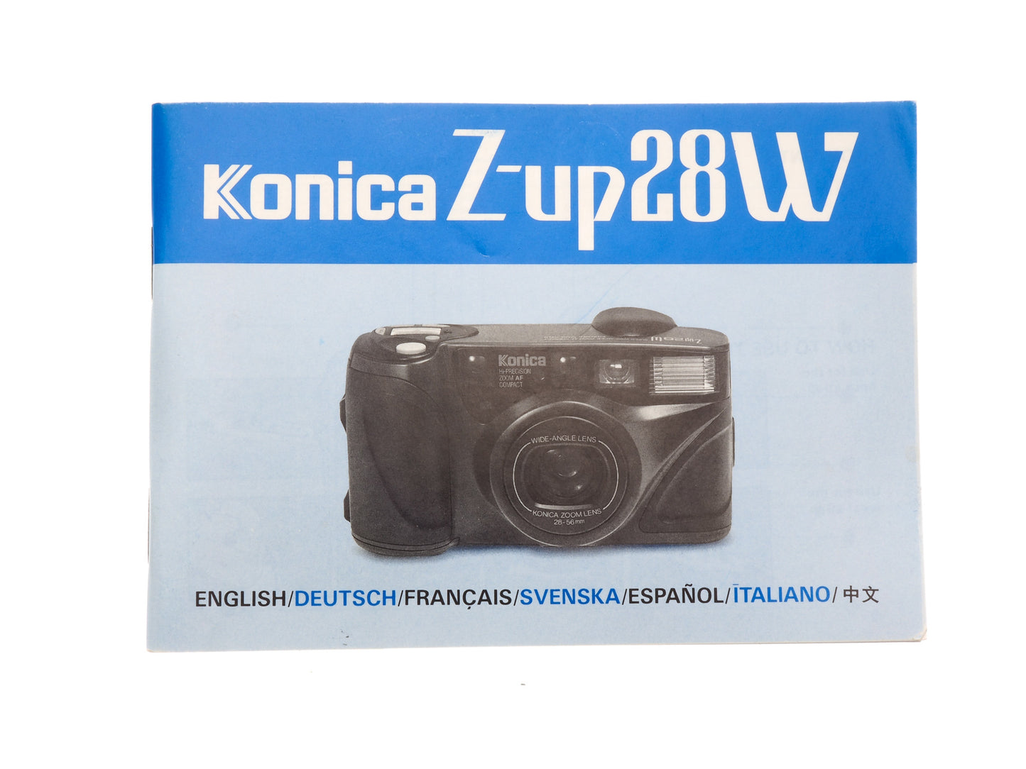 Konica Z-up 28 W Instructions - Accessory