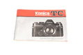 Konica Autoreflex TC Instructions - Accessory