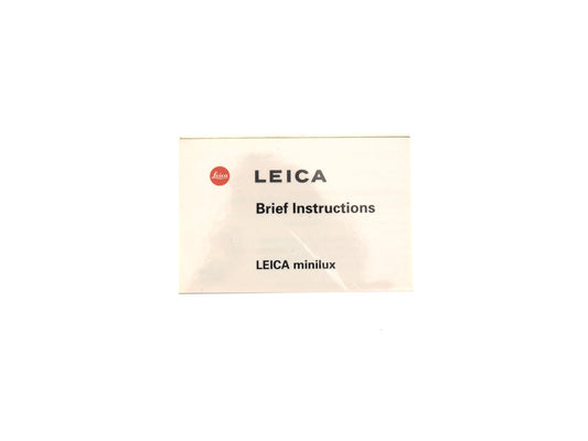 Leica Minilux Brief Instructions - Accessory