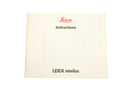 Leica Minilux Instructions - Accessory