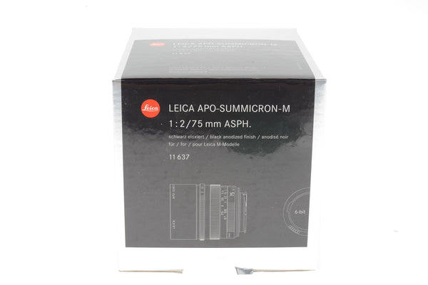 Leica 75mm f2 APO-Summicron-M ASPH. - Lens – Kamerastore