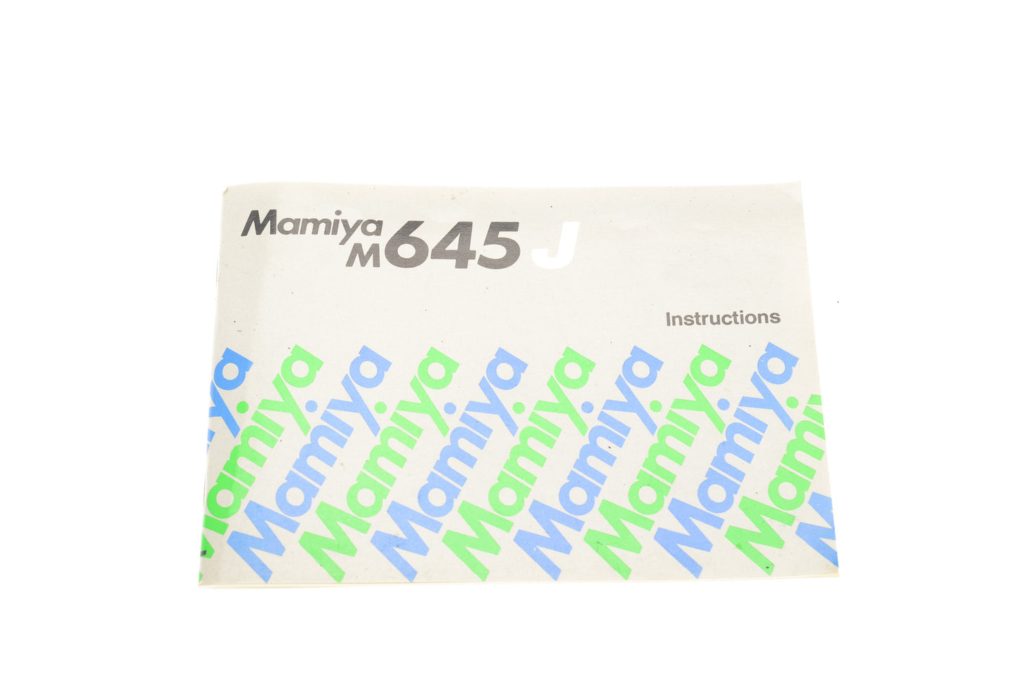 Mamiya M645J Instructions