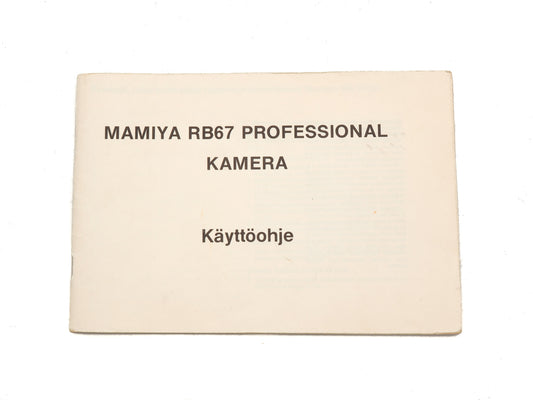 Mamiya RB67 Professional Instructions - Accessory