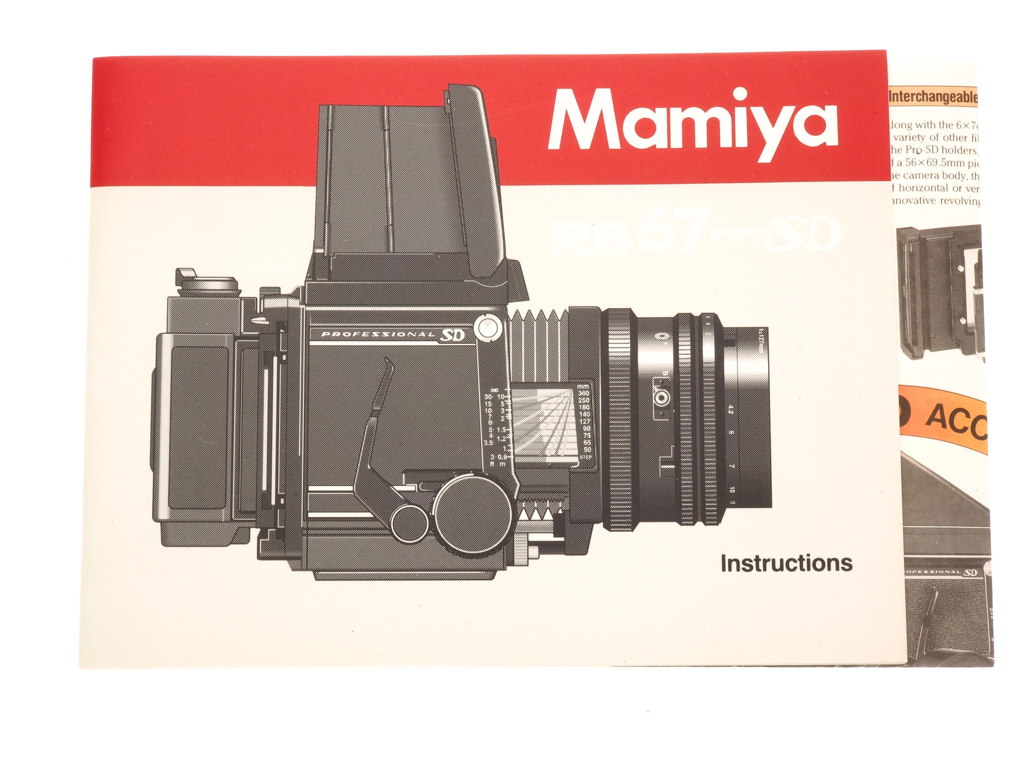 Mamiya RB67 Pro SD Instructions - Accessory