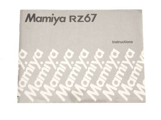 Mamiya RZ67 Instructions - Accessory