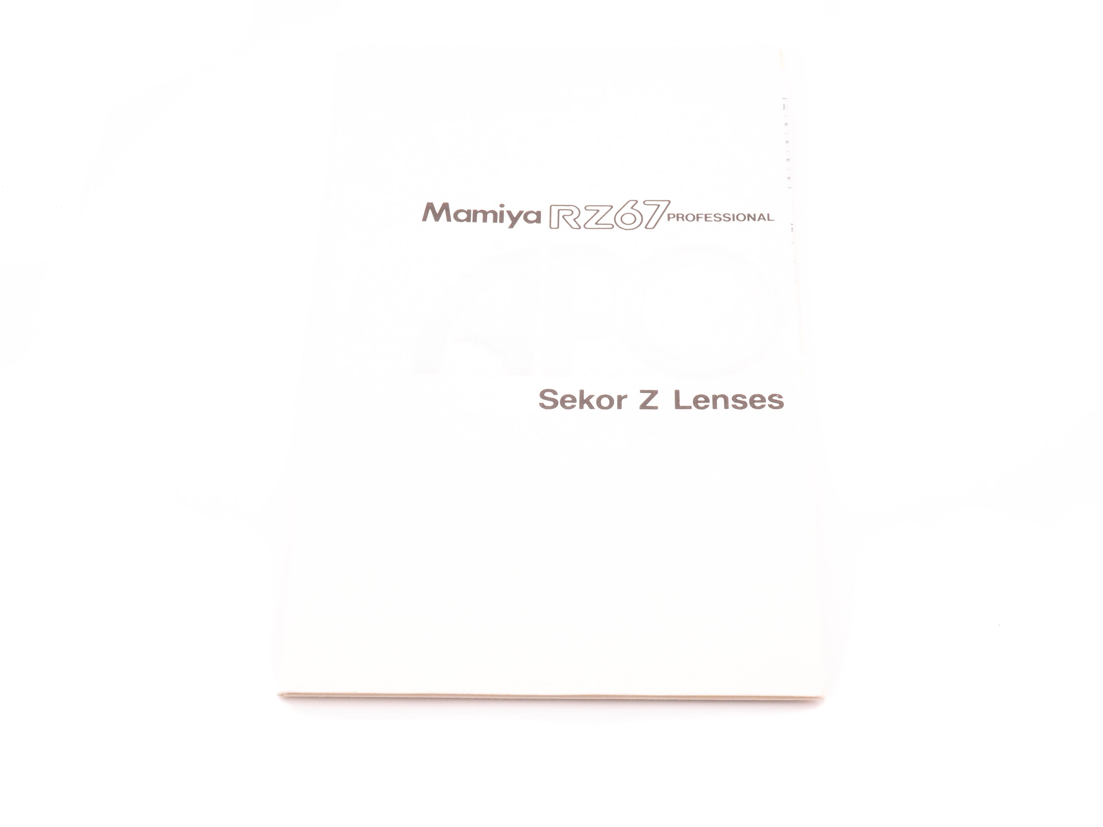 Mamiya RZ67 Professional Sekor Z Lenses Booklet - Accessory