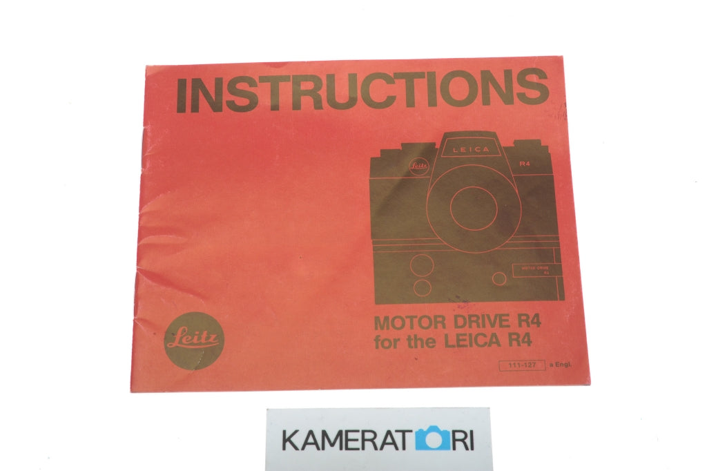 Leica Motor Drive R4 Instructions