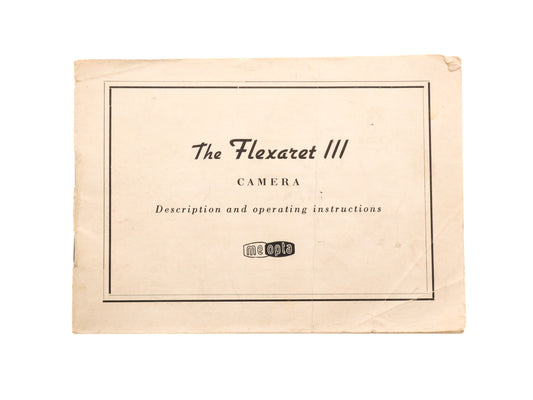 Meopta The Flexaret III Instructions - Accessory