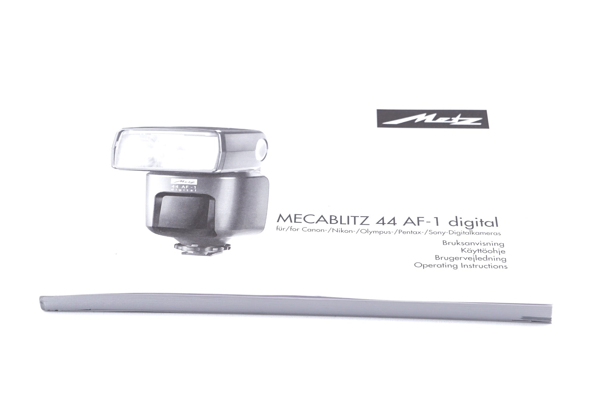 Mev44af Metz Mecablitz 44 AF-1 Instructions - Accessory – Kamerastore