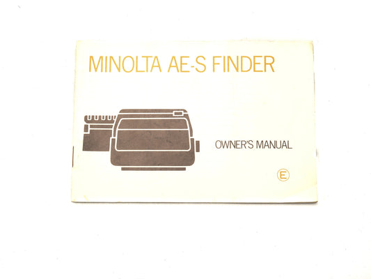 Minolta AE-S Finder Instructions - Accessory