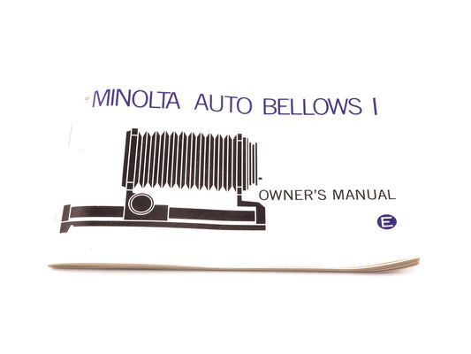 Minolta Auto Bellows I Instructions - Accessory