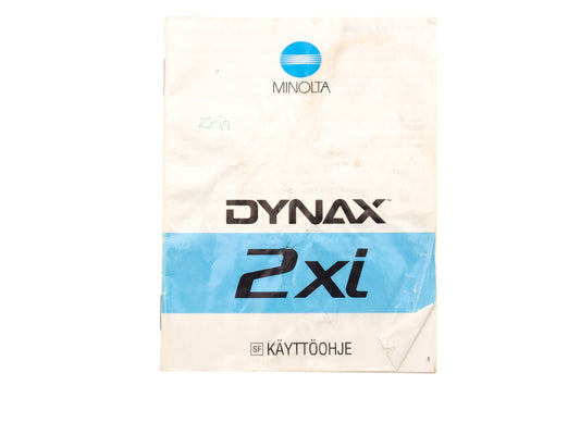 Minolta Dynax 2xi Instructions - Accessory
