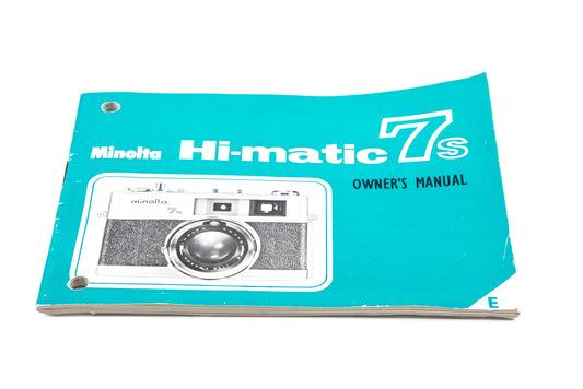 Minolta Hi-Matic 7s Instructions - Accessory